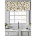 thumbnail image 4 of Daisies Flowers Valances for Windows Spring Summer Idyllic Leaves Linen Texture Rod Pocket Curtains Valance Short Window Treatment Drapes for Living Room, Bedroom Bathroom 42"&nbsp;W x 12" L, 4 of 5