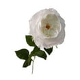 thumbnail image 2 of Ramo de rosas artificiales para centro de mesa, rosa realista hidratante Blanco, 2 of 9