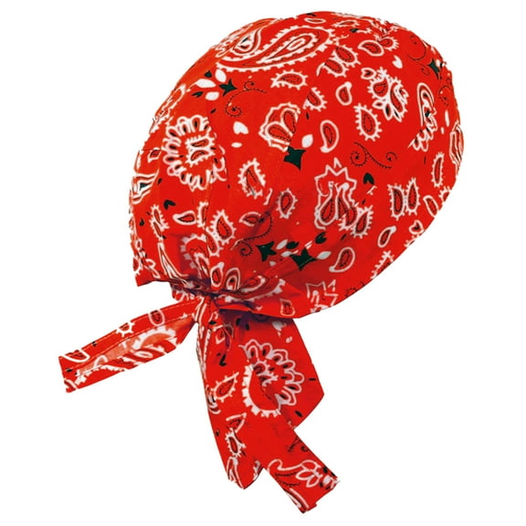 Red Paisley Doo Rag Durag Headwrap Cotton Chemo Western Bandana Skull Cap Mens Womens