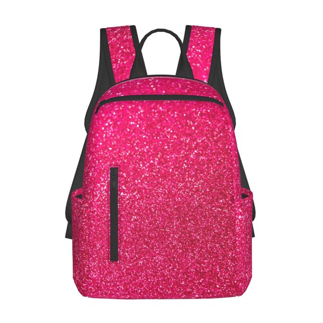 Balery Rose Red Glitter Mochila Ligera para Hombres y Mujeres – Resistente y Impermeable, Ideal para la Escuela, el Trabajo, los Viajes y el Uso Diario