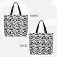 thumbnail image 2 of Fotbe Black White Halloween Bolsa Tote con Estampado para Mujer, Bolsos con Cremallera, Bolsa de Hombro Casual de Gran Capacidad con Bolsillos Internos, 2 of 7