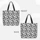 thumbnail image 2 of Fotbe Black White Halloween Bolsa Tote con Estampado para Mujer, Bolsos con Cremallera, Bolsa de Hombro Casual de Gran Capacidad con Bolsillos Internos, 2 of 7