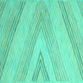 thumbnail image 1 of Ahgly Company Indoor Square Abstract Turquoise Blue Contemporary Area Rugs, 6' Square, 1 of 4