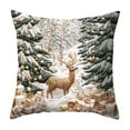thumbnail image 3 of Xuniizn Christmas Pillow Covers 18x18 inch Xmas Decorations Soft Plush Faux Fur Wool Christmas Throw Pillow Cases Winter Holiday Decor for Sofa Living Room, 3 of 7