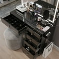 thumbnail image 3 of Boahaus Emilia Modern Vanity Desk with Mirror, Speakers, Lights & Charging Station, Black, 3 of 9