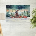 thumbnail image 2 of Merry Christmas Santa Reindeer Antlers Scottish Terrier Sleigh Xmas Winter Holiday Horizontal Matte Canvas Poster Scottie Dog Lover Gifts Wall Art Home Decor - 00023, 2 of 5