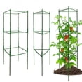 thumbnail image 2 of Tomato Trellis, Plastic Coated Steel Pipe, Garden Tie Green Tape, Tomato Cages Plant Stakes for Climbing Vegetables, 2 of 8