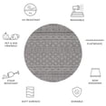 thumbnail image 5 of SAFAVIEH Courtyard Eric Geometric Indoor/Outdoor Area Rug, Black/Grey, 4' x 4' Round, 5 of 9