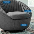 thumbnail image 3 of ArmTufted Chair Accent Tufted Chair, Black Grey Gray, Fabric, Modern Contemporary, Living Lounge Cafe Room Hotel Lobby Hospitality, 3 of 7