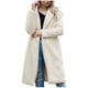 thumbnail image 2 of Puntoco Mujeres Fuzzy Fleece Lapel Open Front Long Cardigans Coat Faux Fur Otoño Invierno Warm Outwear Chaquetas Liquidación Puntoco Puntoco-2741, 2 of 7