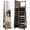 Coffee, variant on Giantex Lockable Jewelry Cabinet Armoire, 64" Standing Jewelry Organizer w/ Built-in Makeup Mirror, Brown