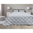 thumbnail image 1 of Nautical Comforter & Sham Bedding Set, Underwater Life Mermaid and Sea Animals, 3 pcs Duvet Set Microfiber Filling Quilt, 5 Sizes, Pale Blue Grey Pink, by Ambesonne, 1 of 4