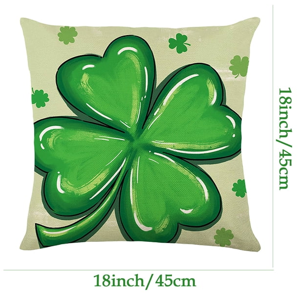 Yhmxh Fundas de cojín decorativas con estampado irlandés, fundas de cojín para sofá, cojín de asiento, fundas de almohada para el Día de San Patricio