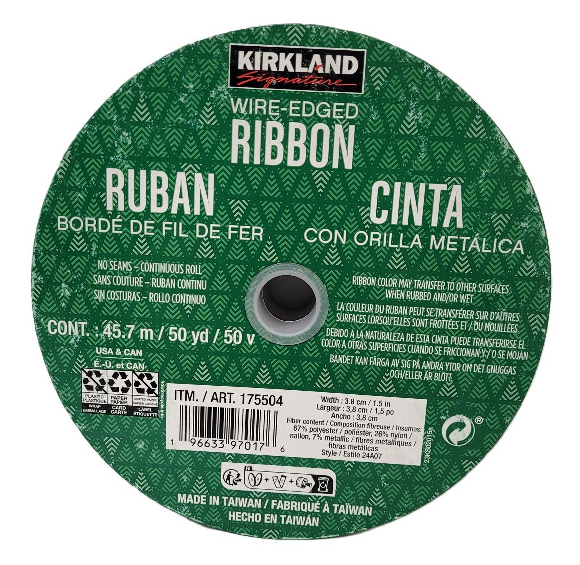 3-Pack Kirkland Signature Wire Edged Fall Variegated Sheer Ribbon 50 yards X 1.5 inches