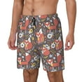 thumbnail image 2 of Daiia Foxes Mens Swim Trunks Swim Shorts Quick Dry Swim Shorts with Mesh Lining Pockets-Medium, 2 of 9