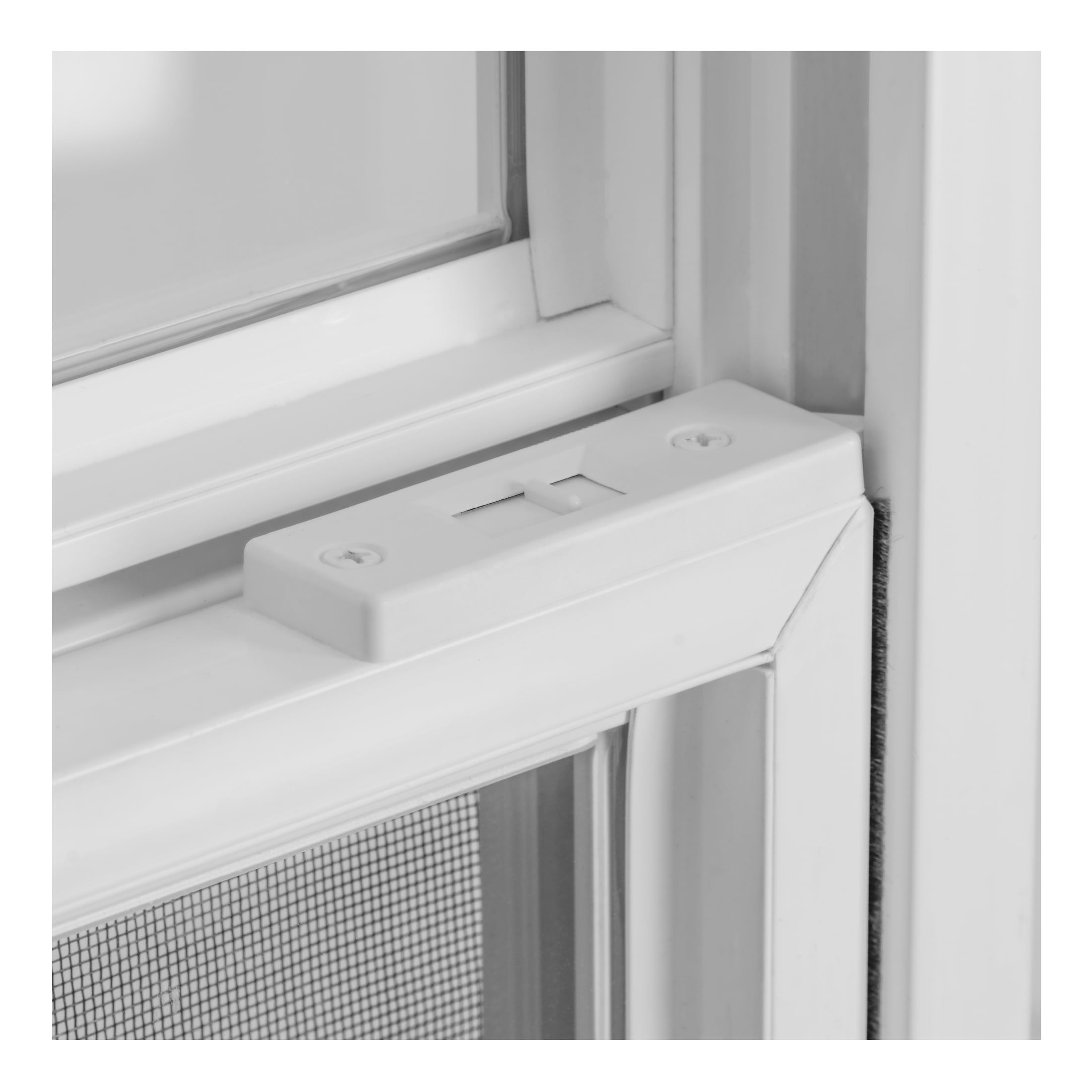 24 in. x 30 in. White Vinyl Single-Pane Single Hung Utility Window with Screen