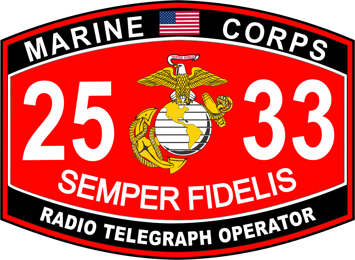 3.8 Inch Radio Telegraph Operator Marine Corps MOS 2533 USMC Military Decal - Walmart.com