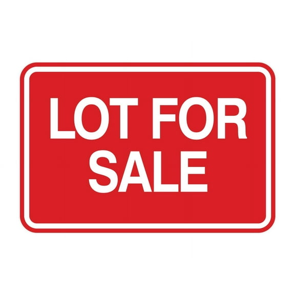 Signs ByLITA Classic Framed Lot For Sale Door or Wall Sign Easy Installation | Office And Shop Decor | Bars And Restaurants Sign (Red) - Large