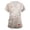 Khaki, variant on Womens Scrubs Floral Print 2 Pockets Short Sleeve Scrub Top V Neck Cozy Personality Fresh Trendy Nurse Uniform Top Beige L