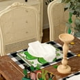 thumbnail image 2 of St. Patrick''s Day Placemats 12x18 Inch Set of 4 Buffalo Plaid Shamrocks Table mats Farmhouse Rustic Holiday Kitchen Dining Table Decoration for Indoor Outdoor Dinner Party Décor GP116-18, 2 of 6