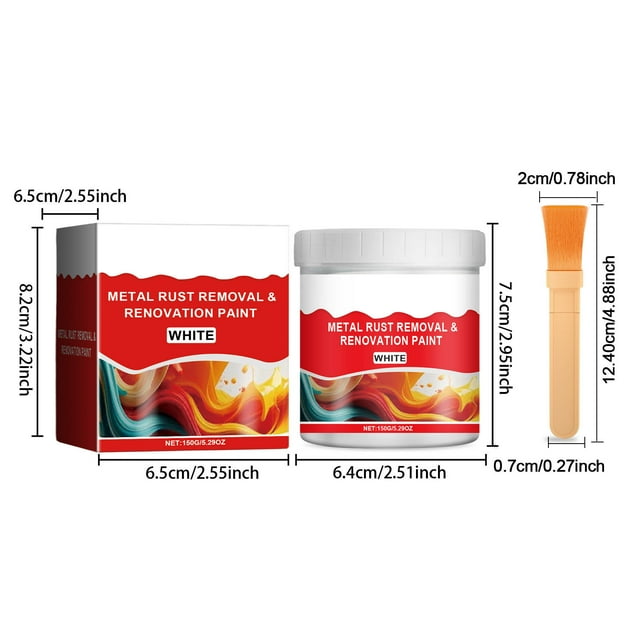 fheaev Peinture Antirouille pour Métal à Base d'Eau Antirouille 150 ml