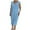 Light Blue, variant on New Summer Fashion Dresses for Womens 2025 Plus Size Sleeveless V-Neck Solid Color Flying Sleeve Long Dress