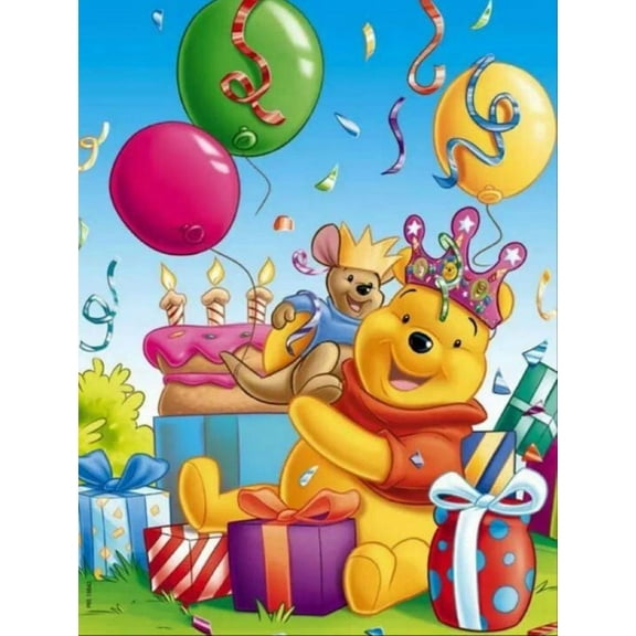 Winnie the Pooh Diamond Painting Kits for Adults Diamond Art Full Drill Embroidery Art Crafts Painting by Numbers Cross Stitch for Home Decor 12X16 inch