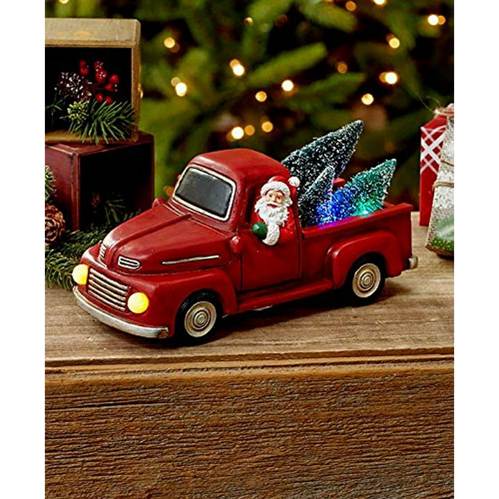 Holiday Lighted Red Truck