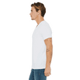 thumbnail image 3 of BELLA + CANVAS Jersey V-Neck T-Shirt for Men, Short Sleeve Cotton Tee, White, Size-S, 3 of 4