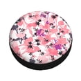 thumbnail image 3 of XMXY Pink Flower Pattern Spare Tire Cover, Universal Waterproof Cover for Jeep RV Tire Wheel Protection, 15 inch, 3 of 8
