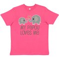 thumbnail image 3 of Inktastic My Papou Loves Me Grandchild Youth T-Shirt, 3 of 5