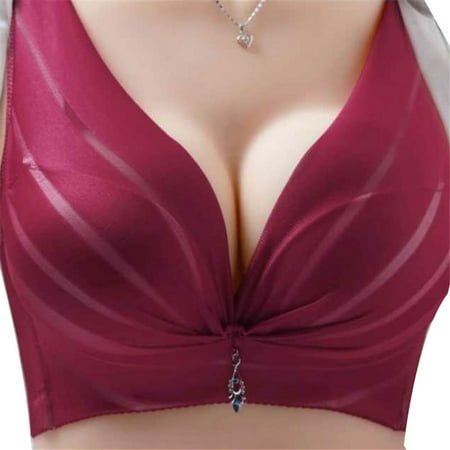

Liveday Seamless Bralette Plus Size Sexy Bras for Women Wireless Push Up Full Cup Underwear Adjustable Large Size Striped Bra New