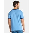 thumbnail image 3 of Disney Men's Stitch Blue Ringer Tee with Short Sleeves, Sizes S-2XL, 3 of 5