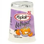 Yoplait Whips! Light and Fluffy Texture Peaches'n Cream Yogurt, 4 Oz.