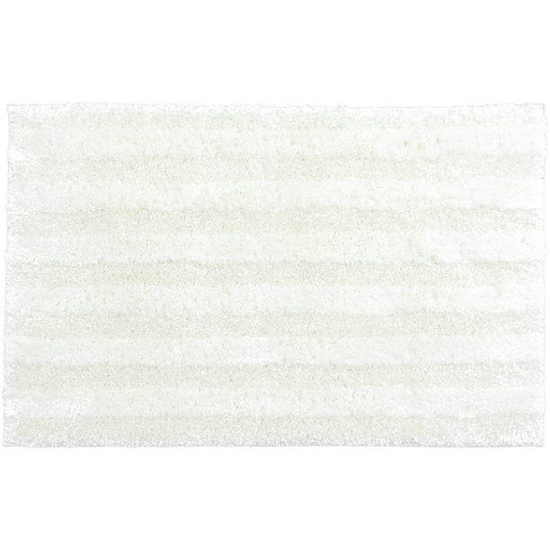 Basic Stripe Bath Rug Vanilla Ice, 1 8 X 2 10 Rug Size