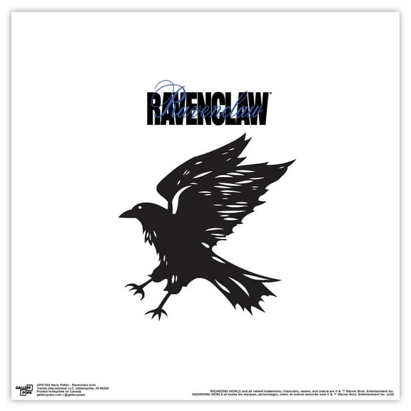 Gallery Pops Harry Potter - Ravenclaw Icon Wall Art, Unframed Version, 12" x 12"