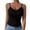 Black, variant on V Neck Crop Cami Tops for Women Wireless Built-in Bra Ruched Front Solid Colors Slim Fit