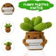 thumbnail image 3 of Plantas en macetas de ganchillo, plantas en macetas de punto creativas, mini suculentas lindas y positivas emocionalmente, adornos de muñecas de papa de vida positiva, regalos para adultos, niños, ami, 3 of 5