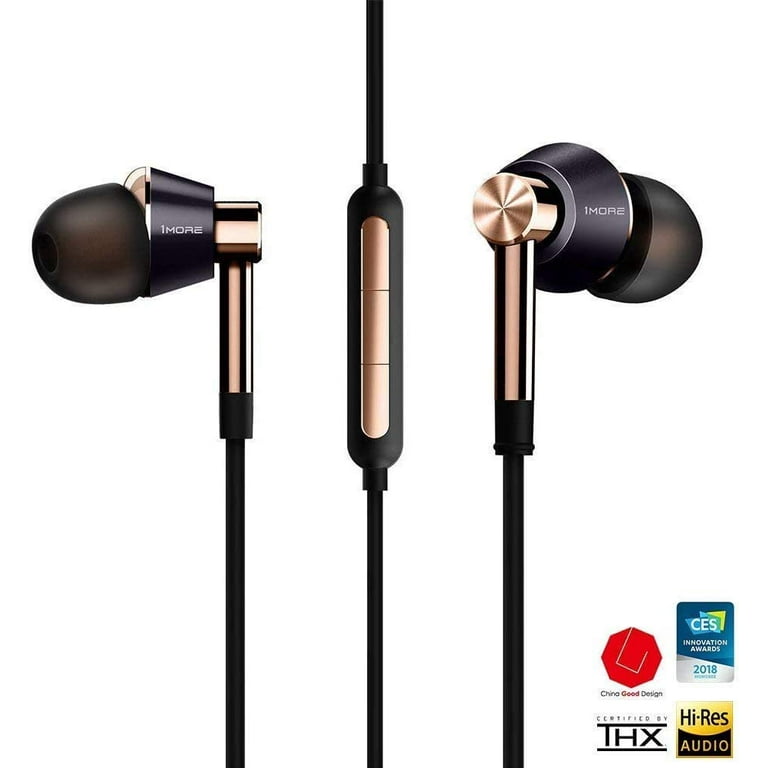 新品 1MORE Triple-D In-Ear Headphones 1MORE Triple-Driver Wired in-ear Earbuds Headphones with
