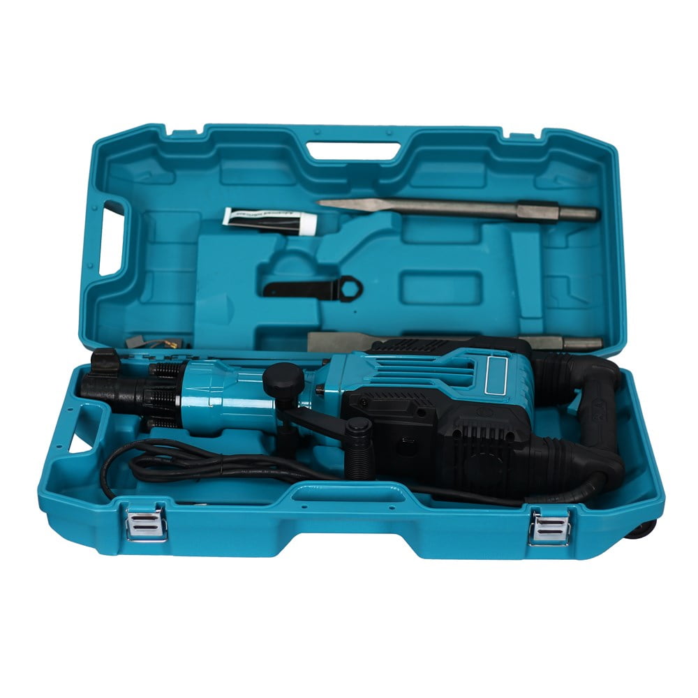 TOPCHANCES 1700W 1900BPM Electric Demolition Jack Hammer 1-1/8 Inch SDS-Hex Heavy Duty Concrete Pavement Breaker Drills Kit