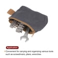 thumbnail image 6 of Tool Pouch Bag 14.5cm x 3cm x 9cm Oxford Organizer with Zipper, Grey, 6 of 6