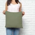thumbnail image 2 of Green Solid Color Pillow Covers 24x24 Inch Decorative Throw Pillow Cover, Aesthetics Contemporary Luxury Sofa Pillowcases Accent Cushion Case Home Decor Bedroom Living Room, 2 of 6