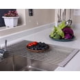 thumbnail image 1 of AAKitchen Roll-up Dish Drying Rack Over The Sink Multipurpose Rolling Dish Drainer Foldable Sink Rack Mat for Kitchen RV Camper Trailers (11.2''Wx17.7''L), 1 of 6