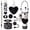 Black, variant on Vivabreeze Stanley Cup Accessories Bottle Handle Carrier Strap,Silicone Cup Boot, Lipstick Holder, Straw Topper & Spill Stopper Cute Decorative Charms, Accessories for Stanley Cup 40oz/30oz Decor