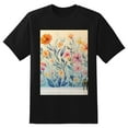 thumbnail image 2 of Plus Size Shirt for Women Black Tops for Women Short Sleeves Shirt for Women Flowers1 T Shirt Crewneck Shirt for Women 2XL, 2 of 5