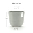 thumbnail image 2 of Ecopots Oslo 9.8" x 8.5" Round White Gray Plastic Modern Flower Plant Pot, 2 of 4