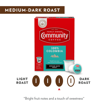 (2 pack) Community Coffee 100% Colombia Altura Single-Serve Coffee Pods, Medium-Dark Roast, 48 Count Box (2 Packs of 24) Compatible with Keurig 2.0 K-Cup Brewers