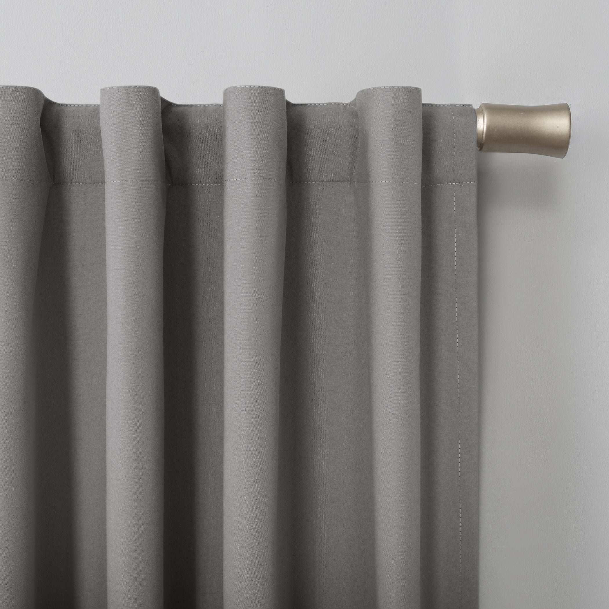 Sun Zero Cyrus Thermal 100% Blackout Back Tab Curtain Panel, 40"X84", Gray