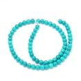 thumbnail image 2 of Natural Howlite Round Bead Strands Dyed & Heated Medium Turquoise 6mm Hole: 1mm about 70pcs/strand 15.55 inch, 2 of 2