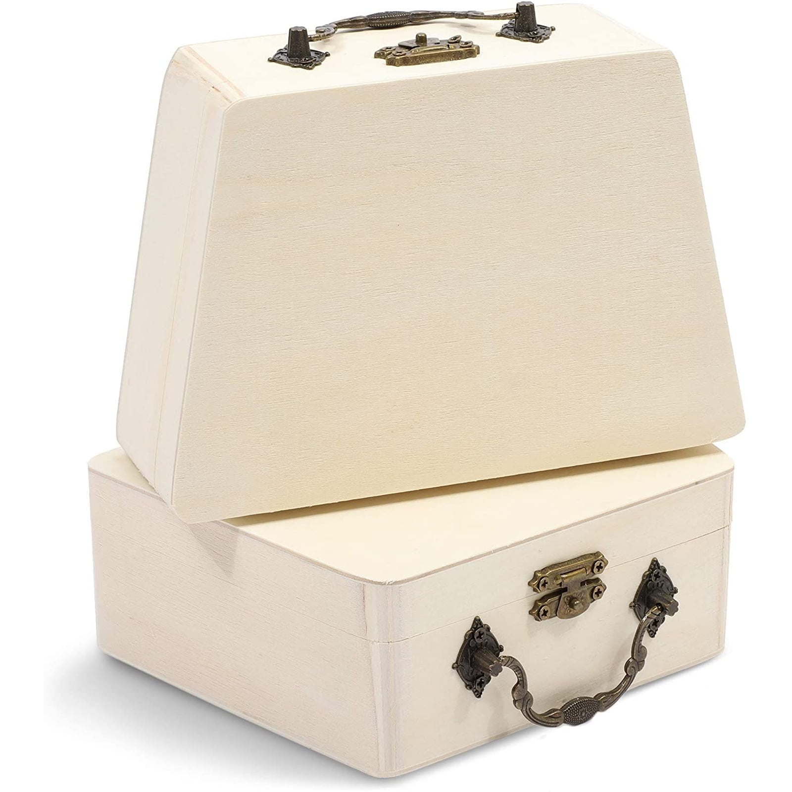 Wooden Handmade Box Two Drawers and Mirror Keepsake Box Decoupage Storage Box Jewelry Box Mother's Day Gift